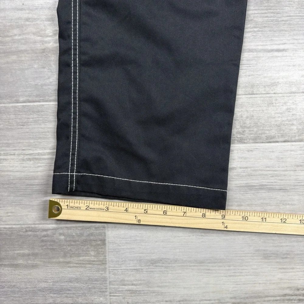 $164 True Religion Cargo Pants Mens 33 x 32 Jet Black Straight Leg Carpenter NWT